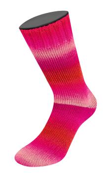 Socke aus der Meilenweit 100 Color Mix Soft in der Farbe 8062
